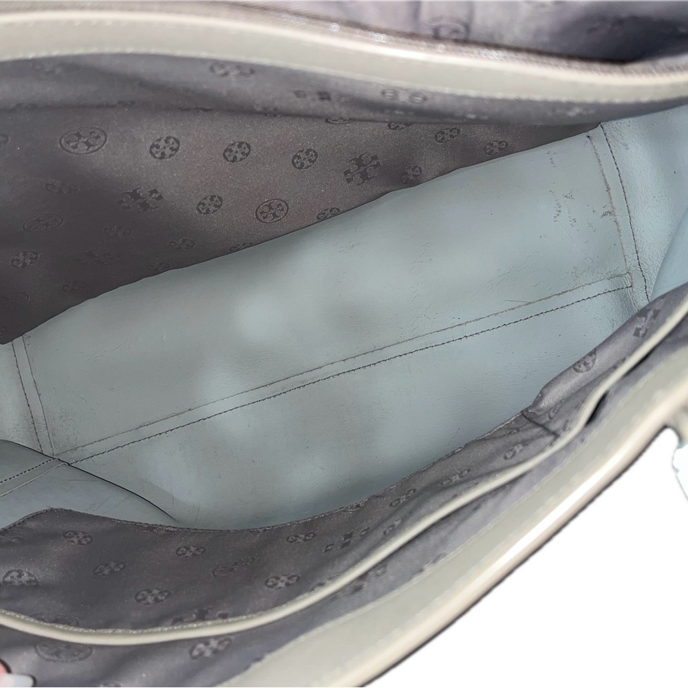 Tory Burch Gray Saffiano Leather Tote - Picture 7 of 16